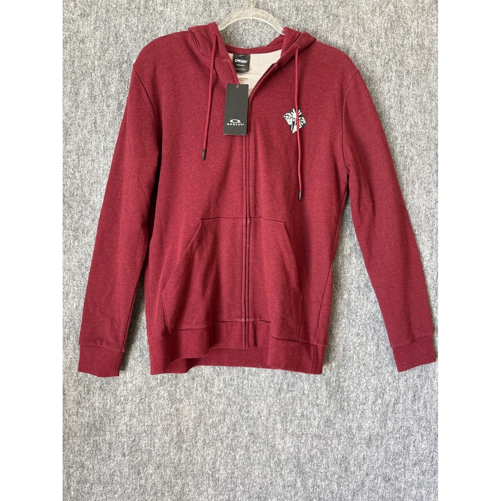 Oakley Palms B1B FZ Sweatshirt Iron Red Heather Graphic Hoodie FOA403177 Mens S